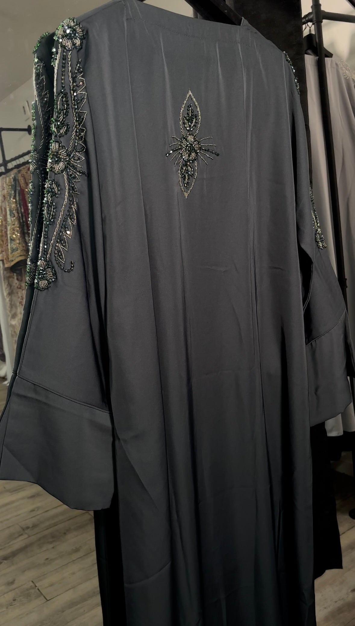 ABAYA TESNIM GRIS FONCÉ