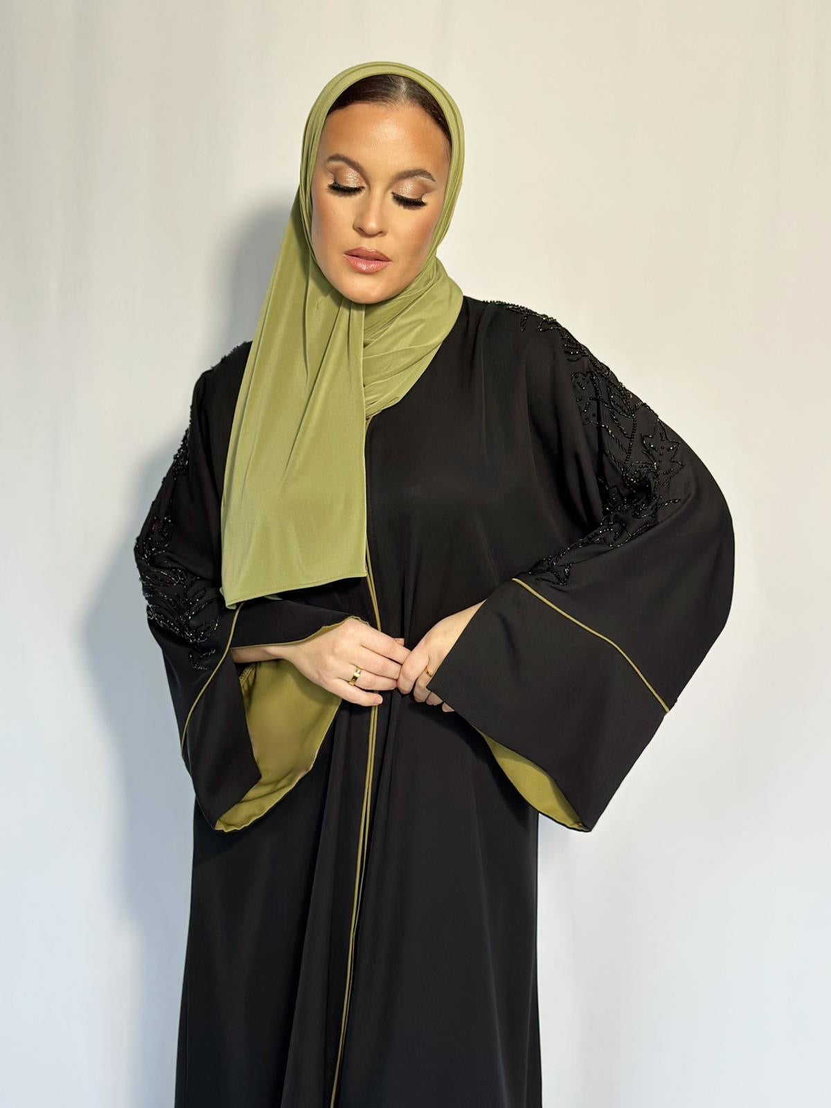 ABAYA RAFAHIA VERT OLIVE
