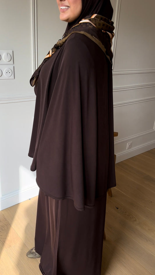ABAYA + KHIMAR MARRON