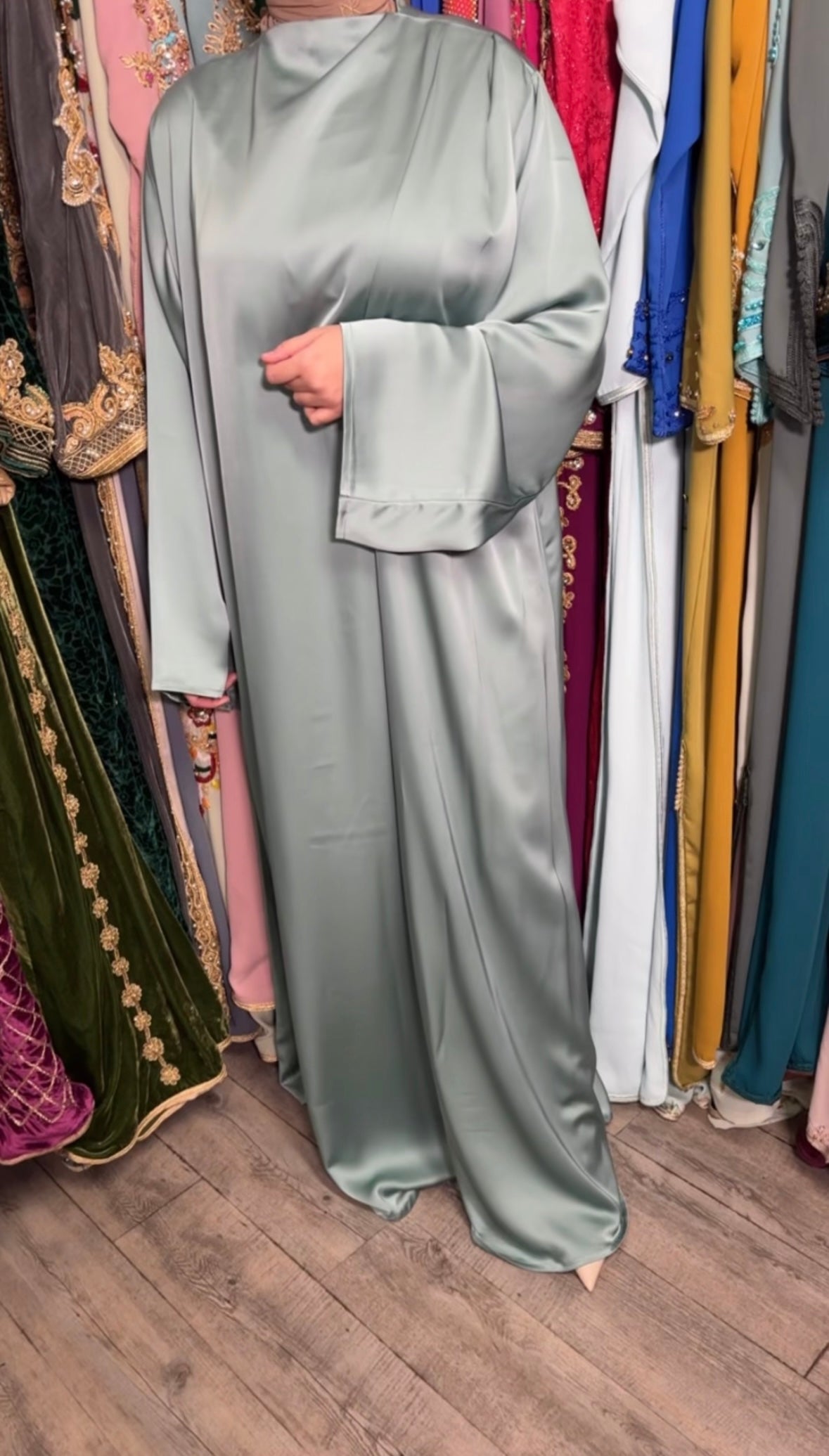 ROBE SAQIL BLEU/VERTE