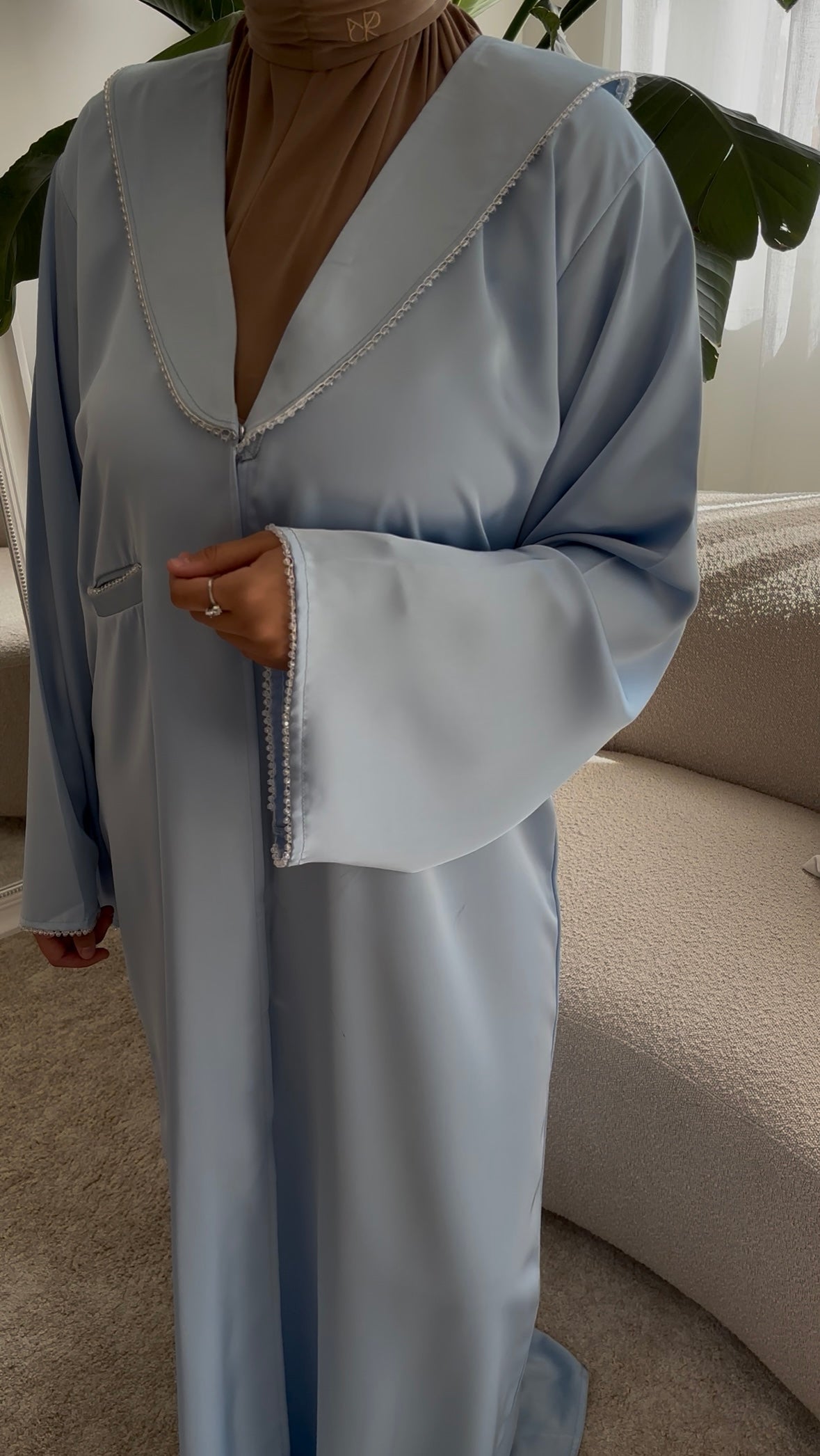 SATIN BLAZER BLUE