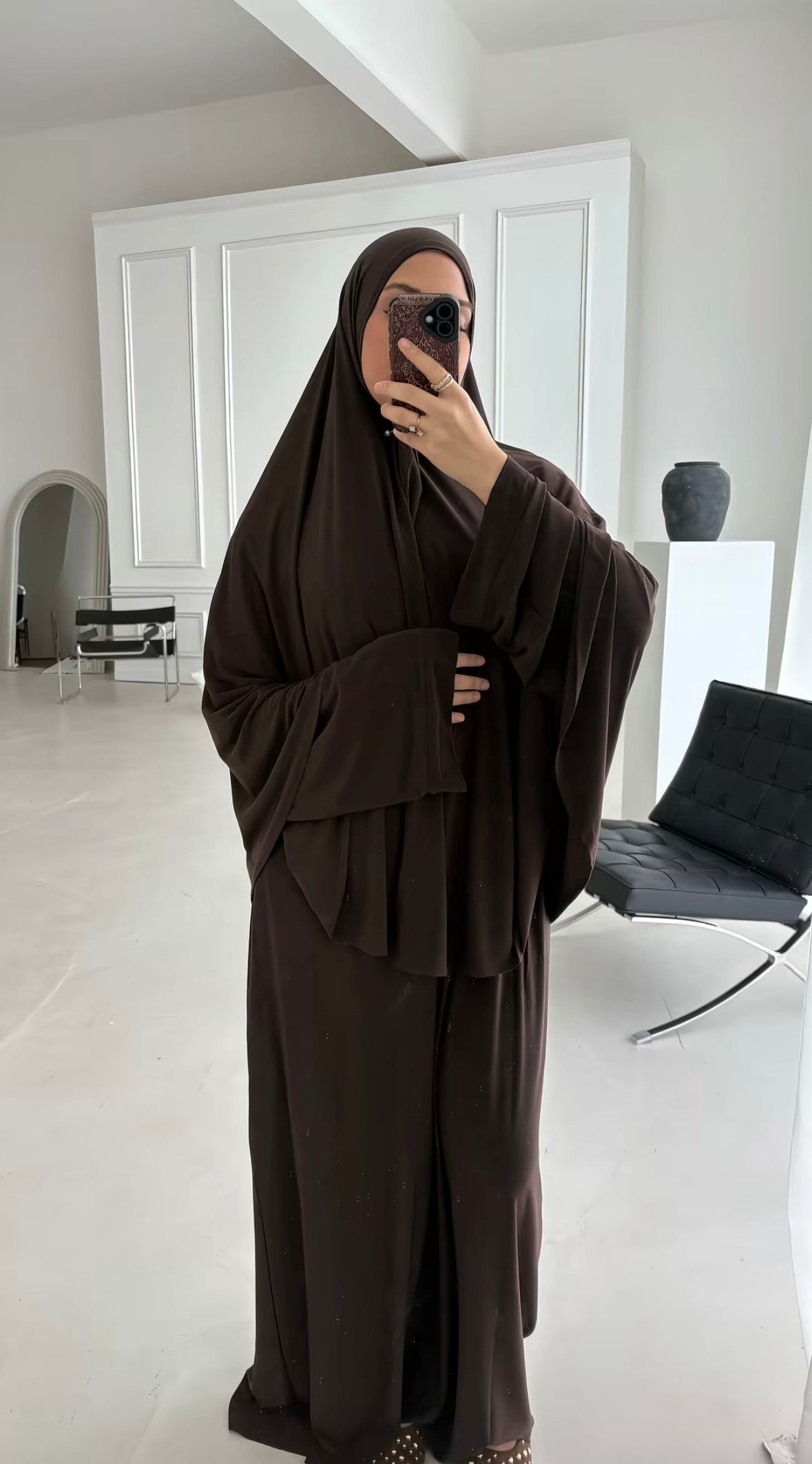 ABAYA + KHIMAR MARRON