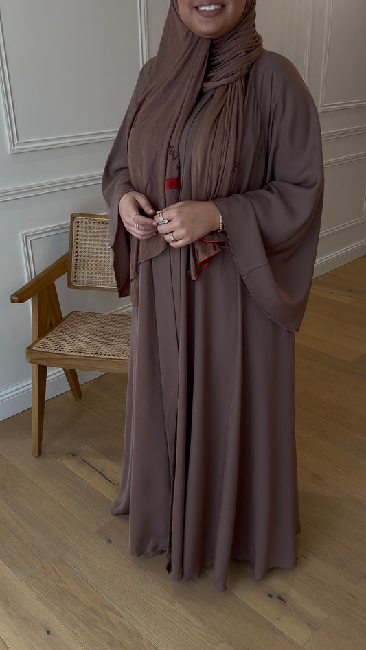 ABAYA CLOCHE TAUPE