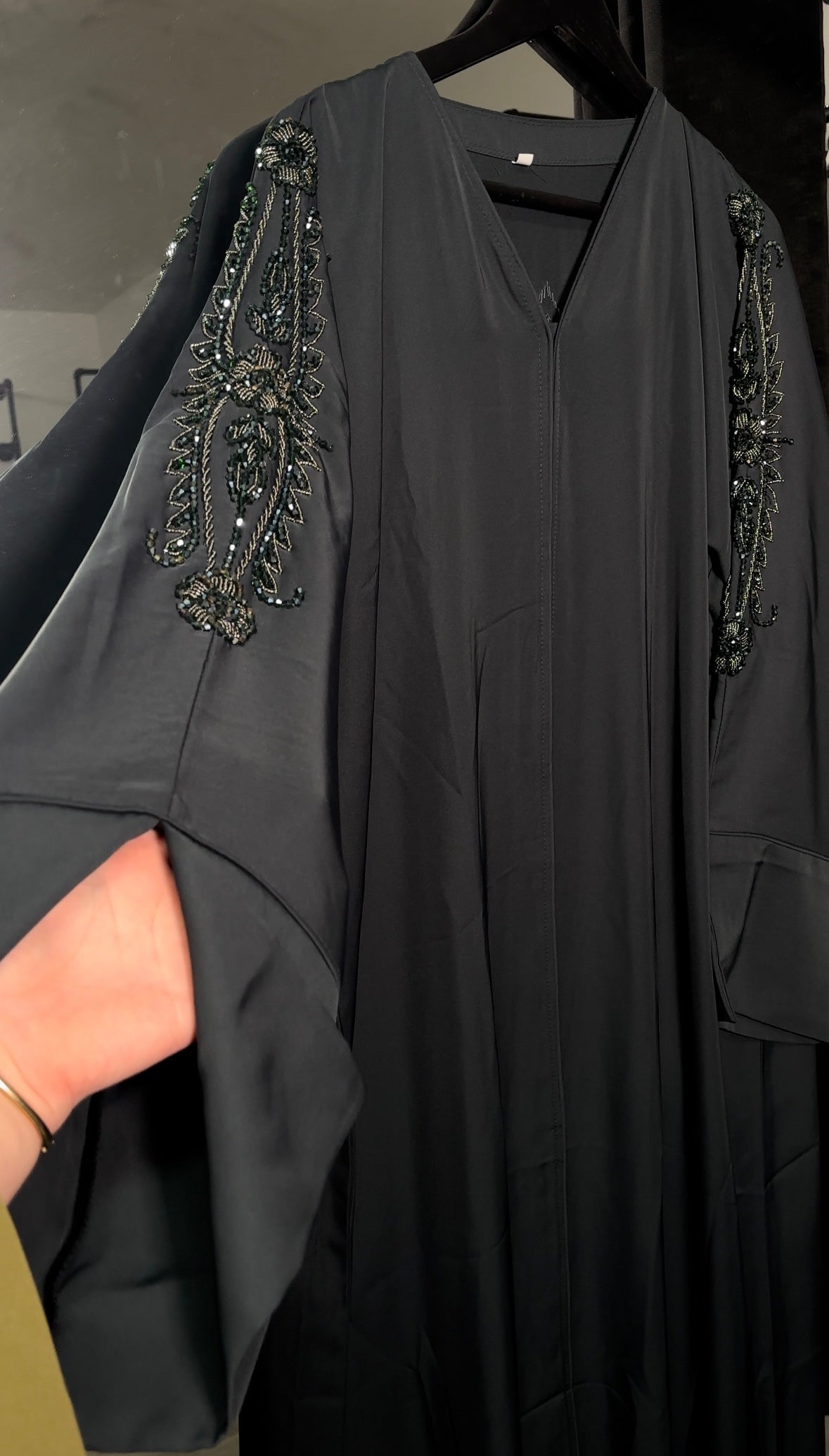 ABAYA TESNIM GRIS FONCÉ