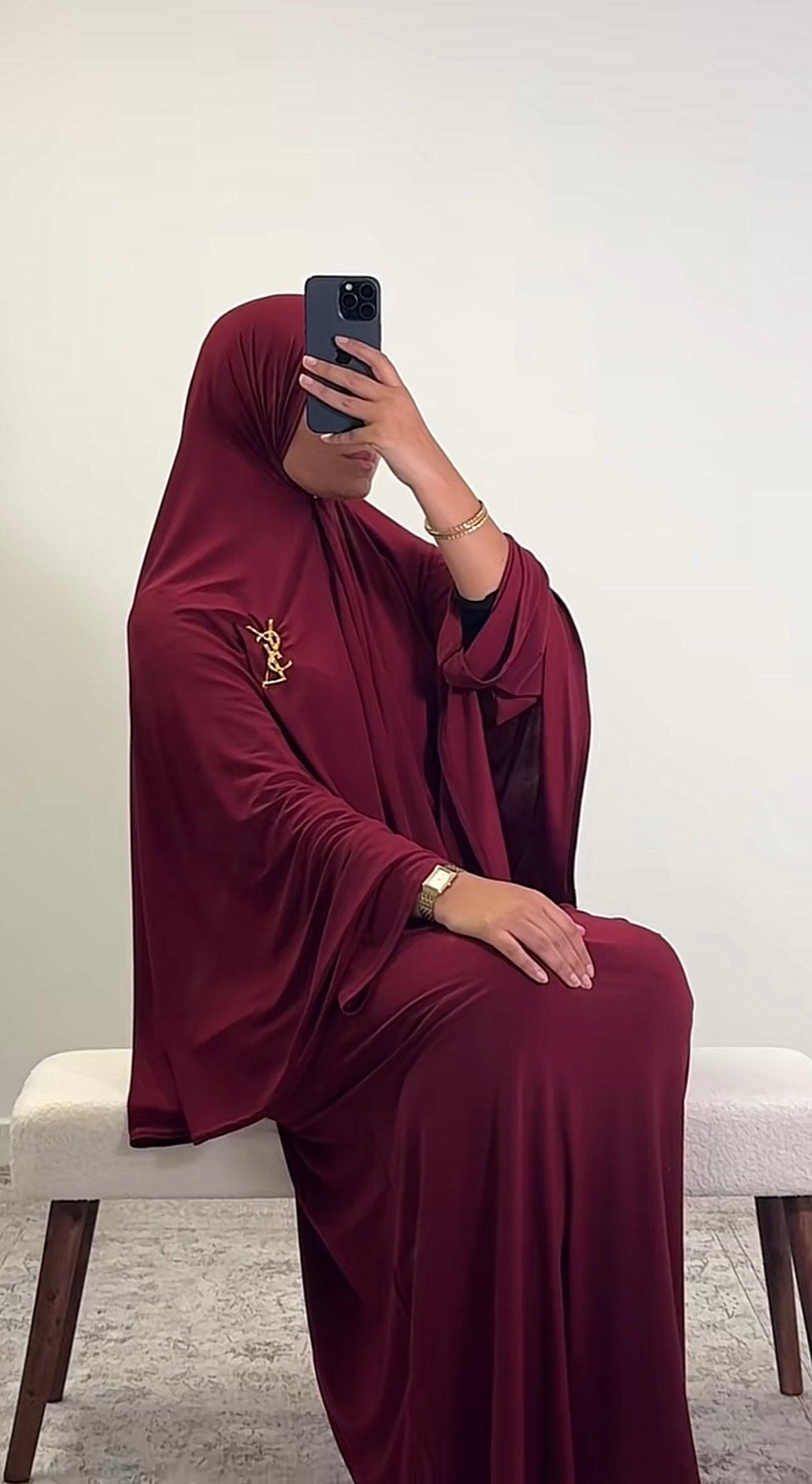 ABAYA + KHIMAR BORDEAUX
