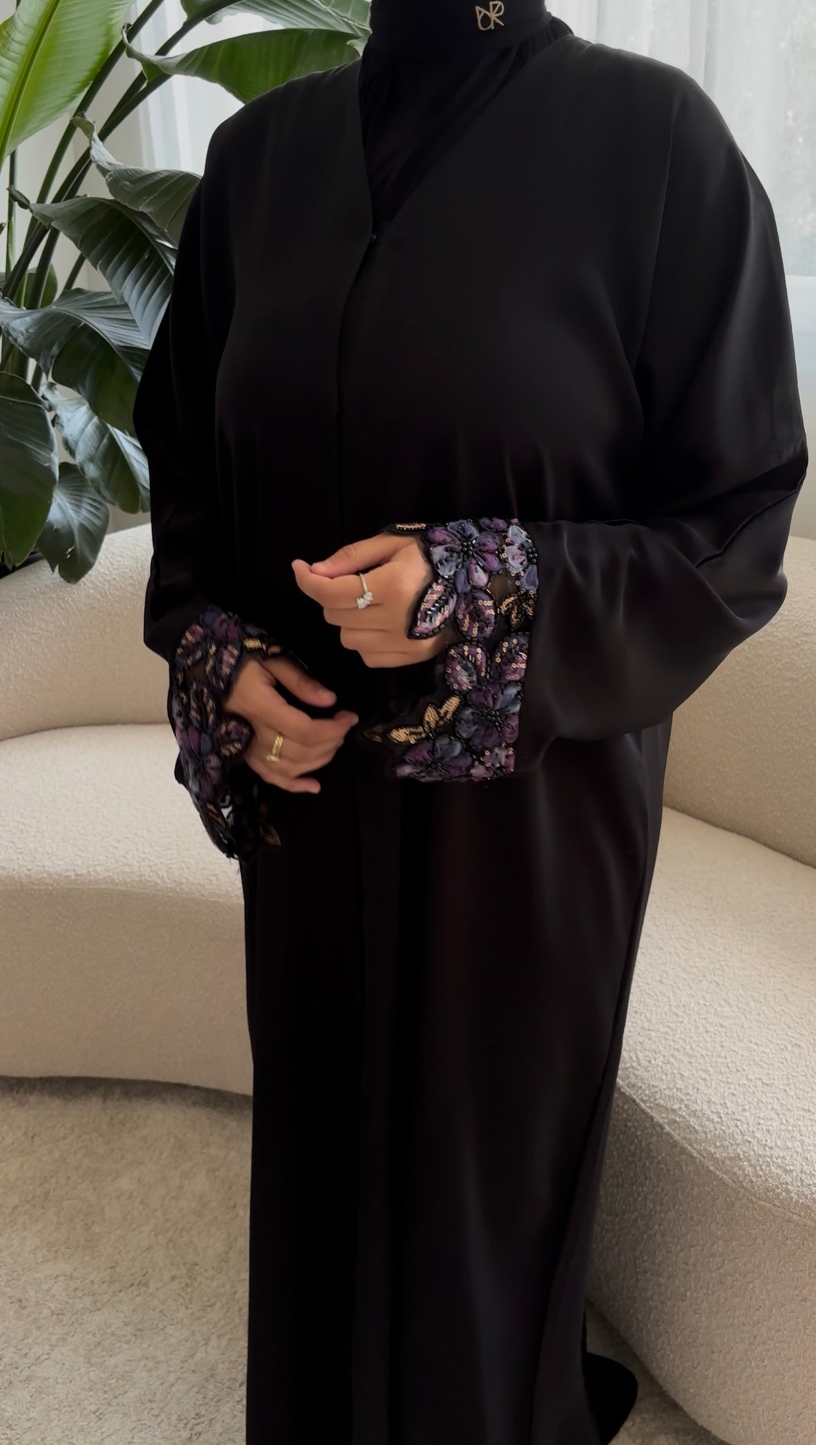 ABAYA FLORA PURPLE
