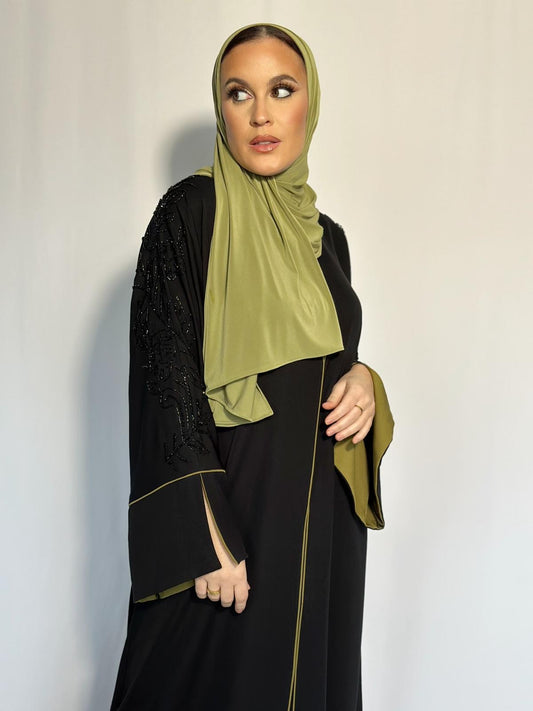 ABAYA RAFAHIA VERT OLIVE