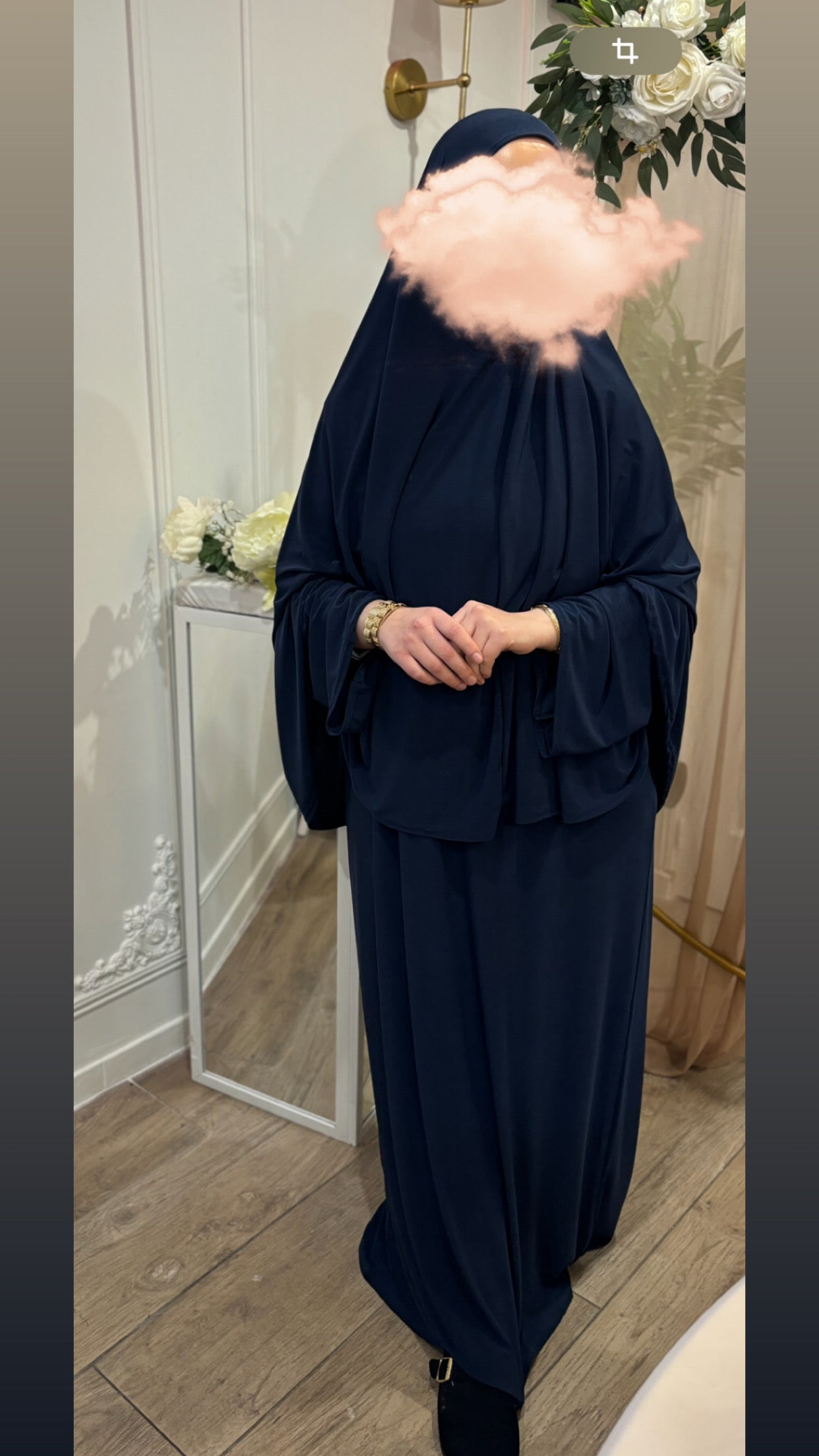 ABAYA + KHIMAR BLEU NUIT