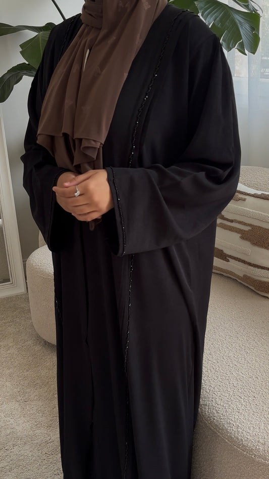 ABAYA MARBRE BLACK