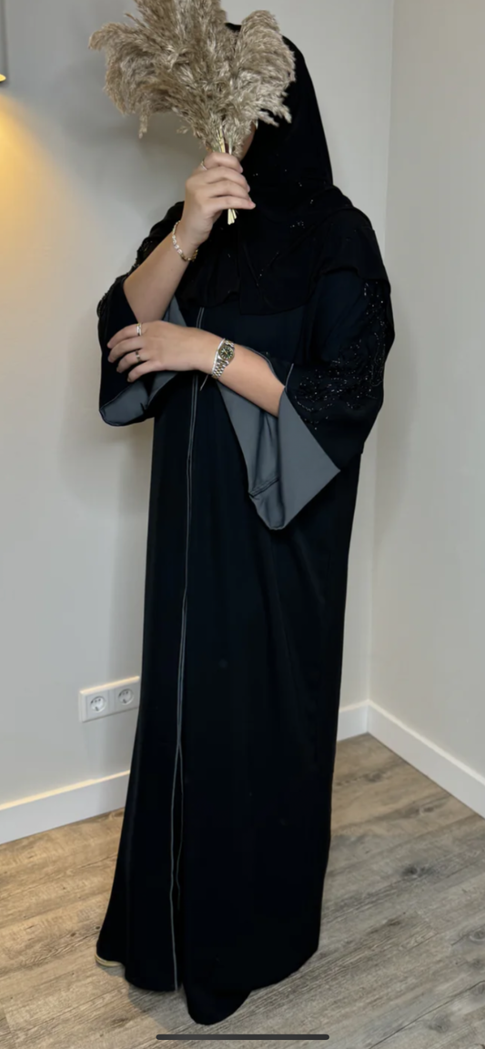 ABAYA RAFAHIA GRISE